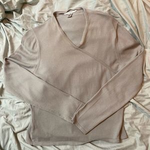 𝅺SILVERY Gray Long Sleeve Top - Size SP